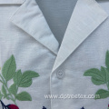 Embroidery Design Men's Summer Cotton Linen Casual Shirt